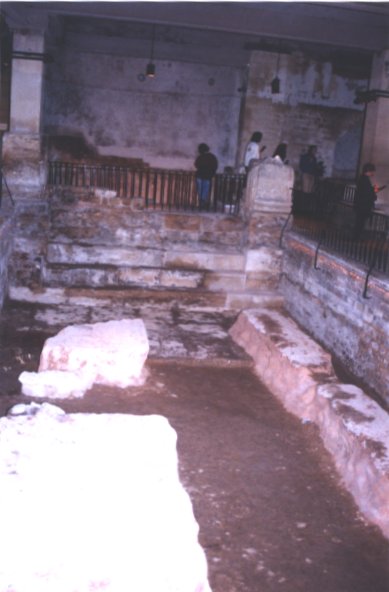 Inside the Roman Baths at Bath, England