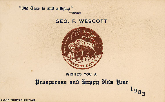 1903 Happy New Year  Card