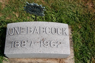 Ione Babcock headstone